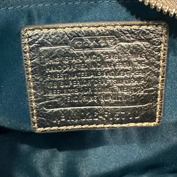 Coach Bandana Glitter Shoulder Bag Silver & Black Daisy Pattern - Picture 11 of 13